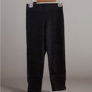 HUE Black and Gray Striped Pants